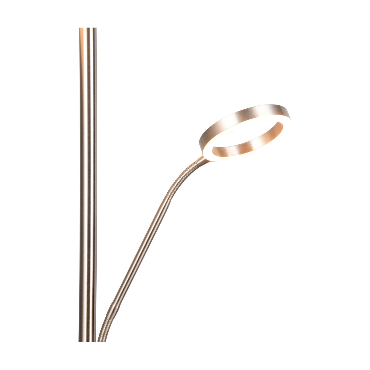 Willis 2 Light LED Floor Lamp – Satin Nickel