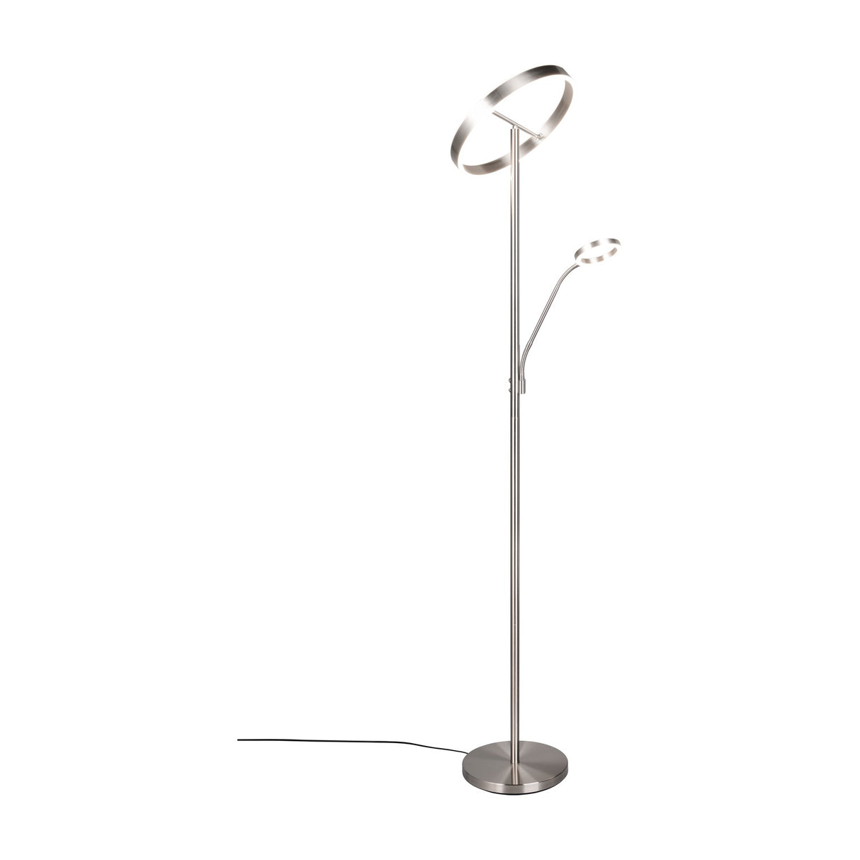 Willis 2 Light LED Floor Lamp – Satin Nickel