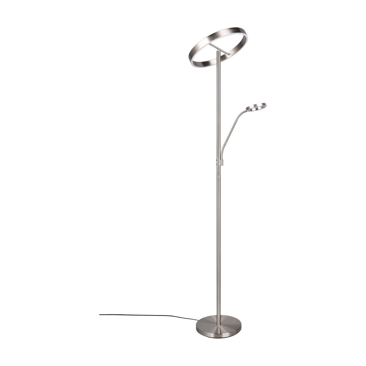 Willis 2 Light LED Floor Lamp – Satin Nickel