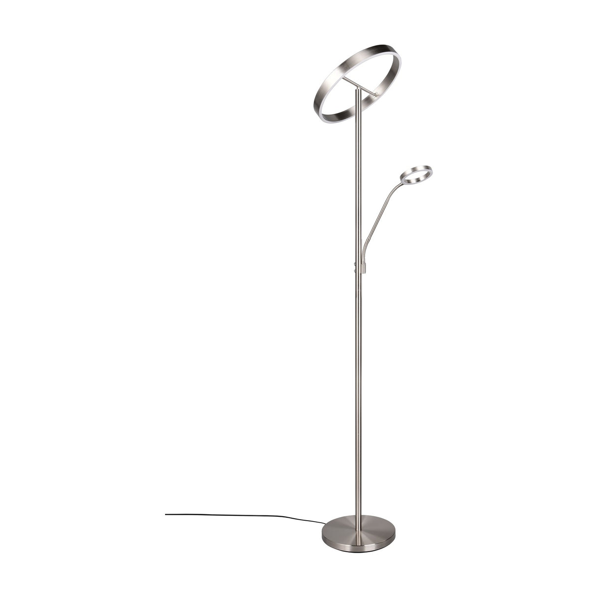 Willis 2 Light LED Floor Lamp – Satin Nickel