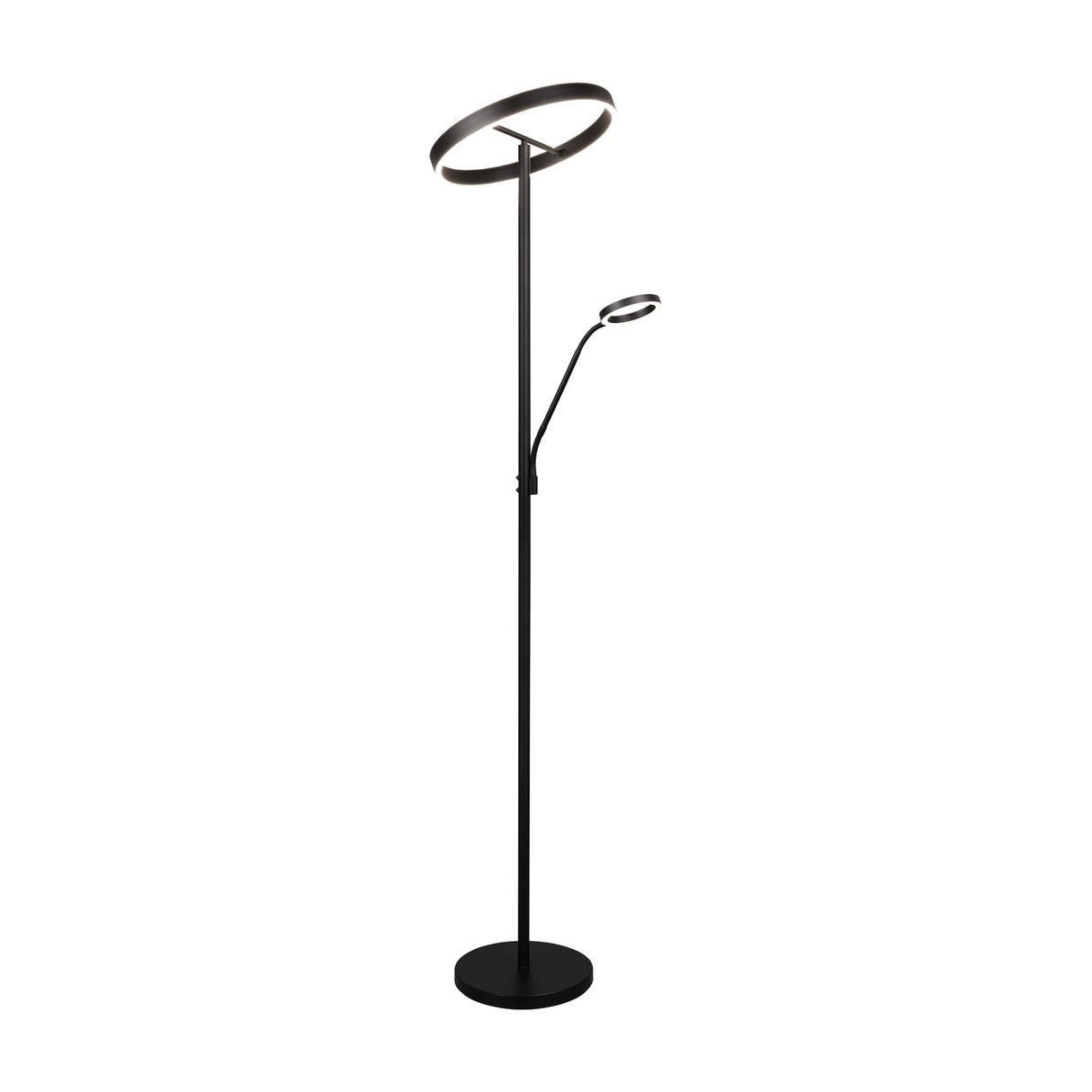 Willis 2 Light LED Floor Lamp – Matt Black