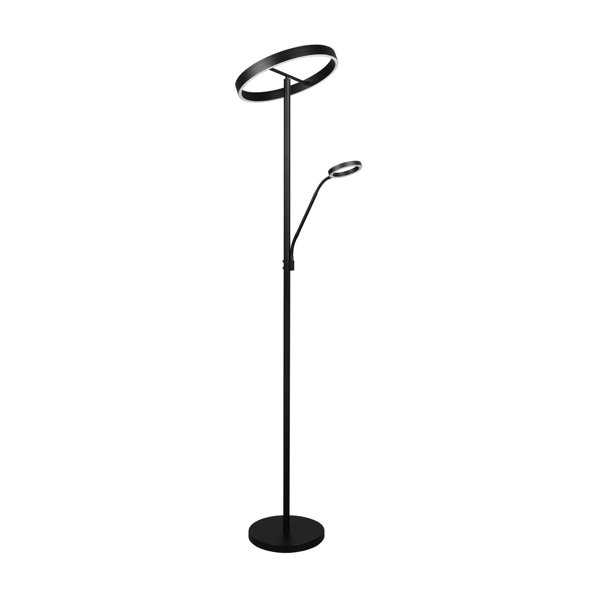 Willis 2 Light LED Floor Lamp – Matt Black