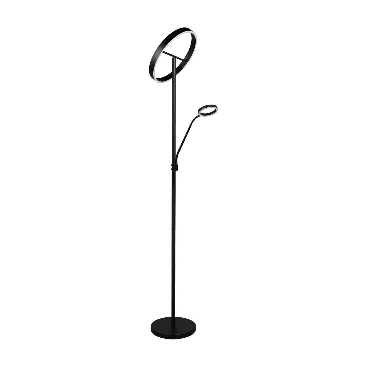 Willis 2 Light LED Floor Lamp – Matt Black