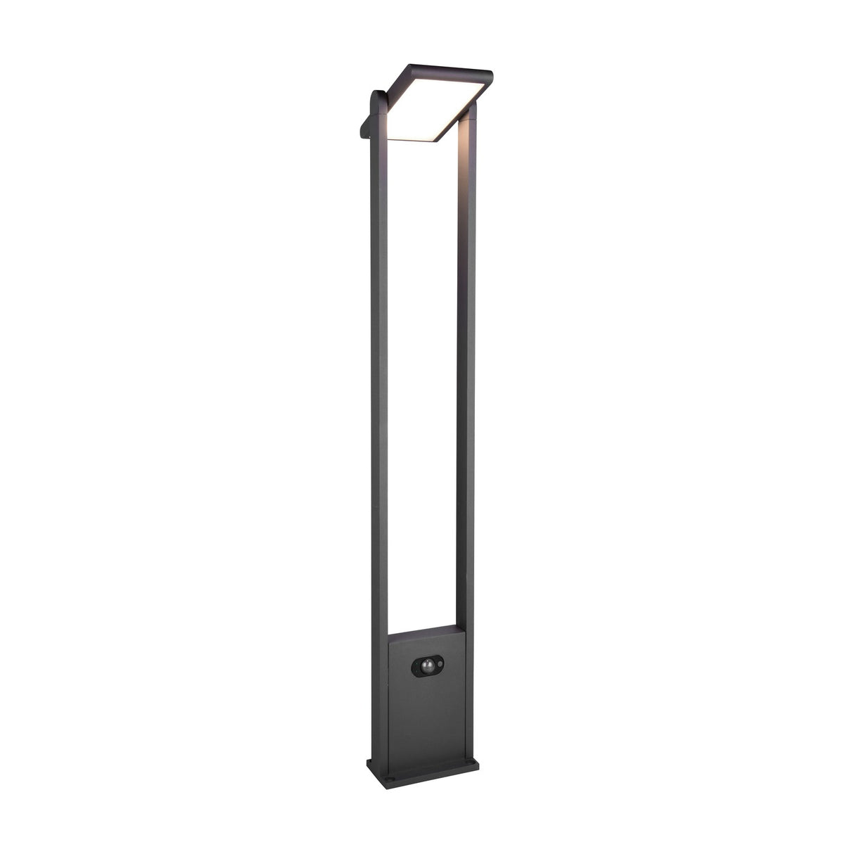 Malawi Solar LED White PIR Lamp Post – Anthracite