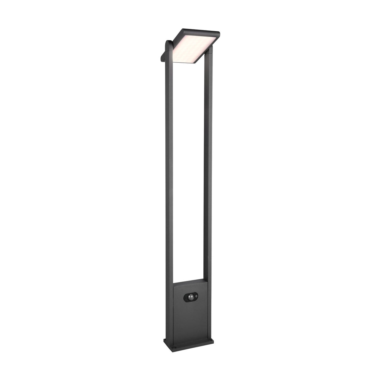 Malawi Solar LED White PIR Lamp Post – Anthracite