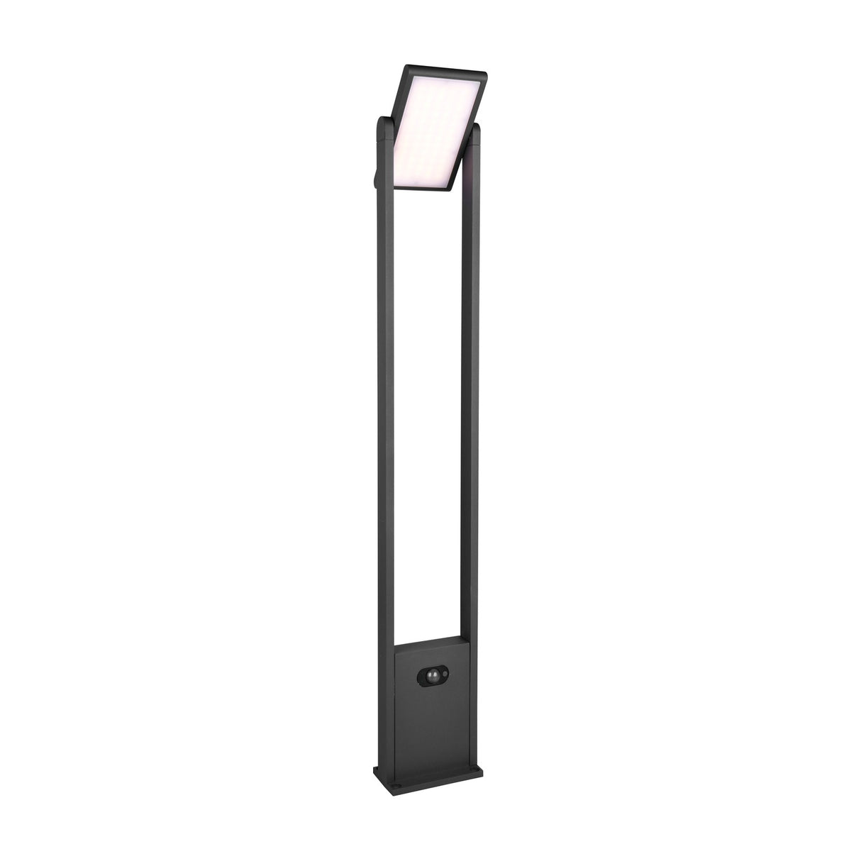 Malawi Solar LED White PIR Lamp Post – Anthracite