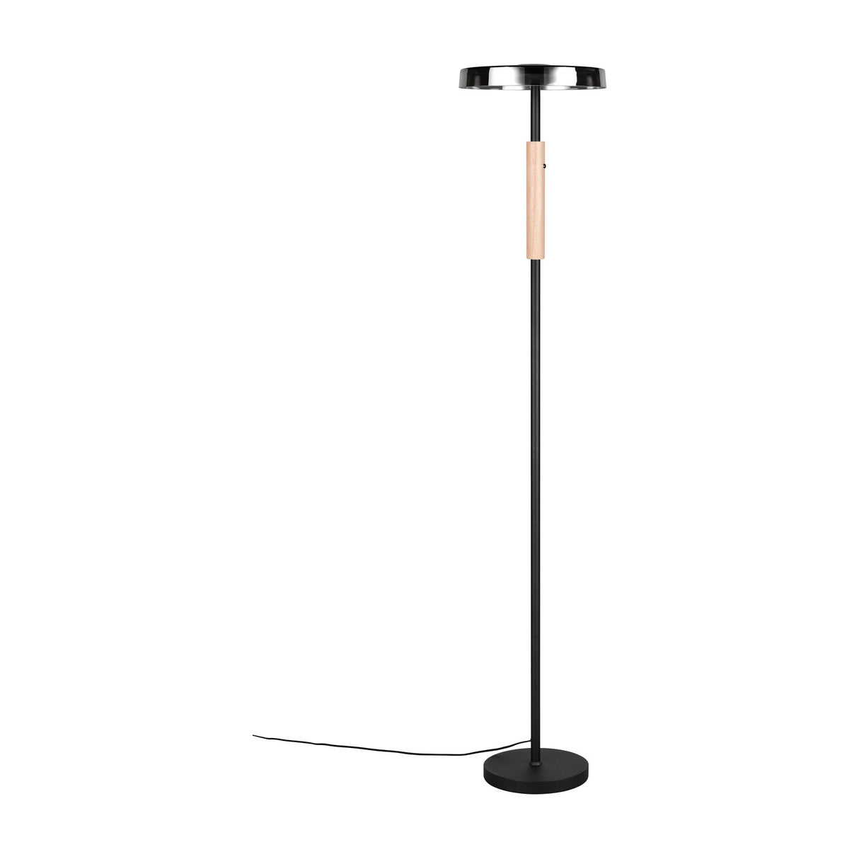 Celeste LED Wooden Floor Lamp – Matt Black