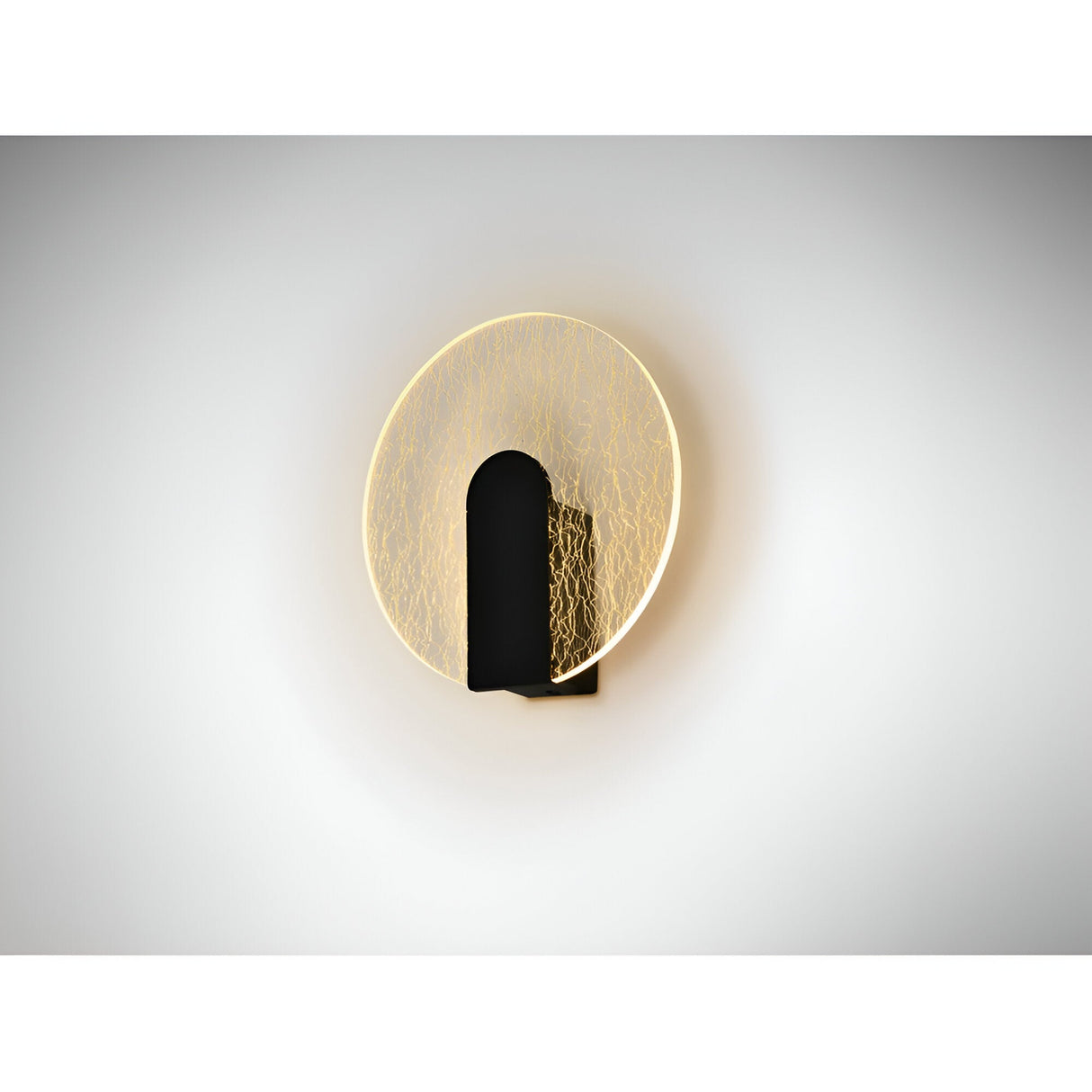 Auris Round LED Wall Light 5.5W 3000K - Matte Black/Transparent