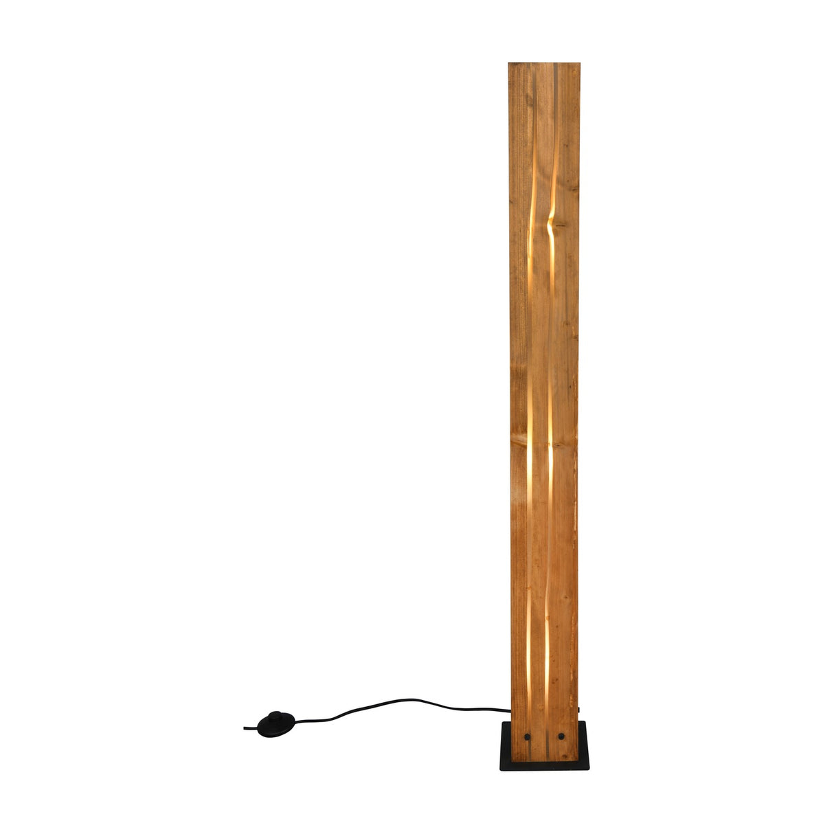 Karuni 3 Light Wooden Floor Lamp – Natural