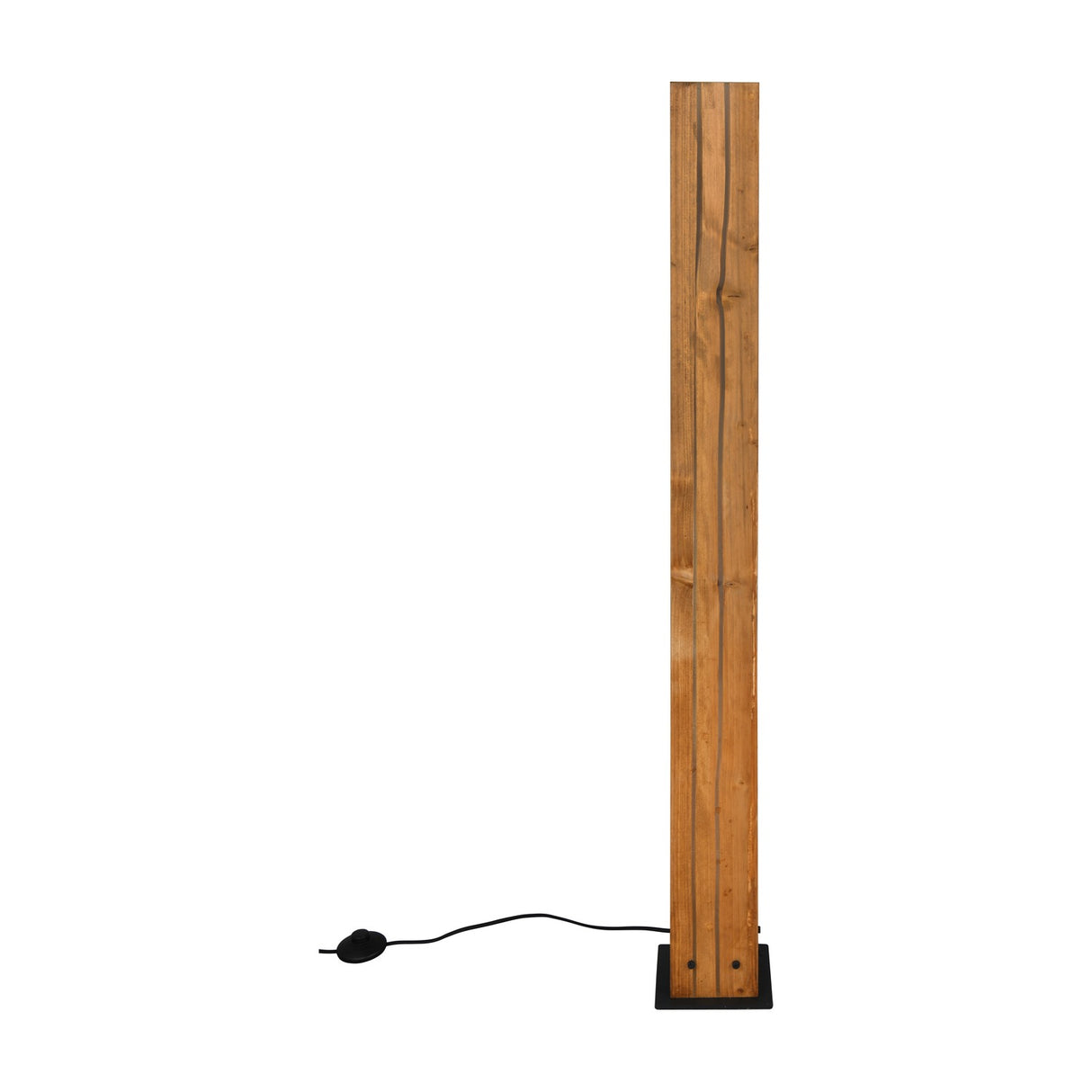 Karuni 3 Light Wooden Floor Lamp – Natural