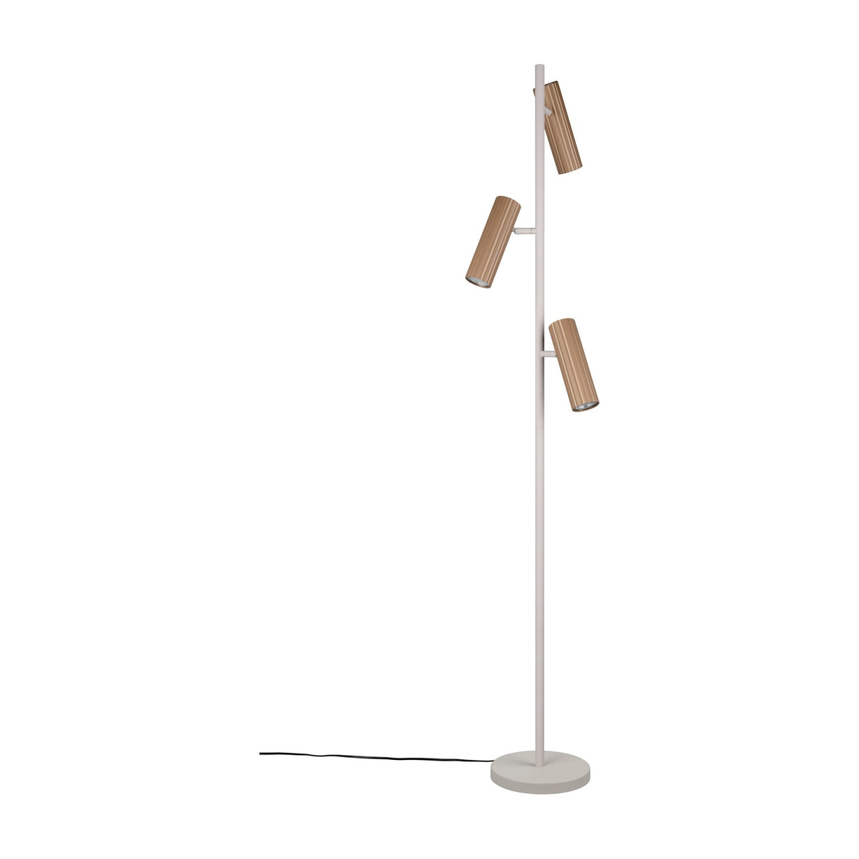 Soka 3 Light Wooden Floor Lamp – Coffee