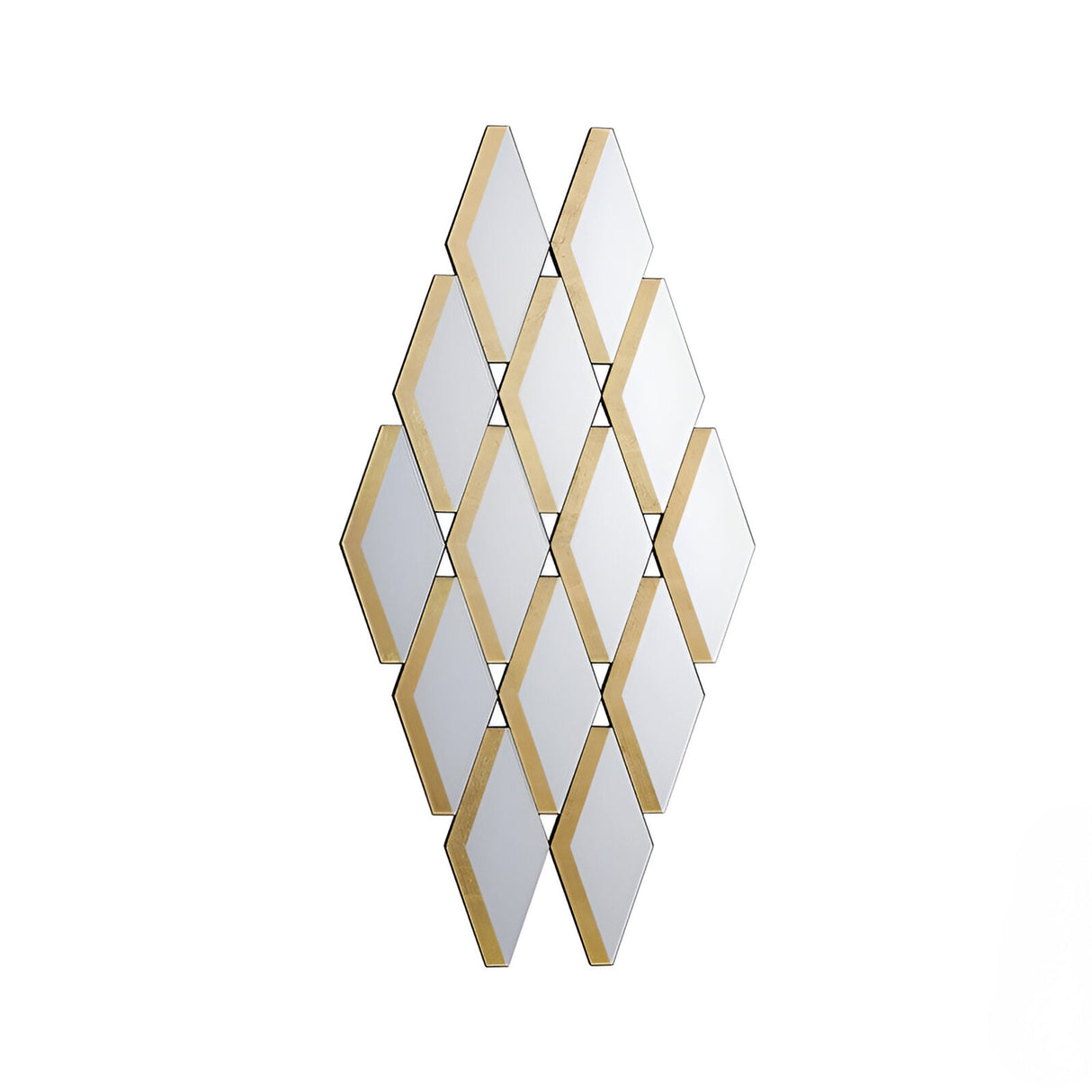 Romulo Rhombus Cluster Wall Mirror Gold - 120x60cm