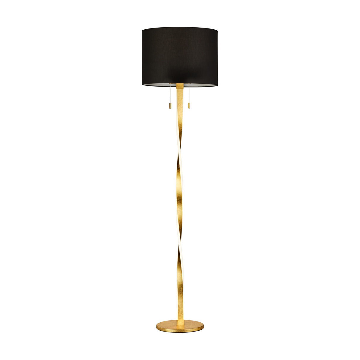 Nandor LED Fabric Floor Lamp – Gold