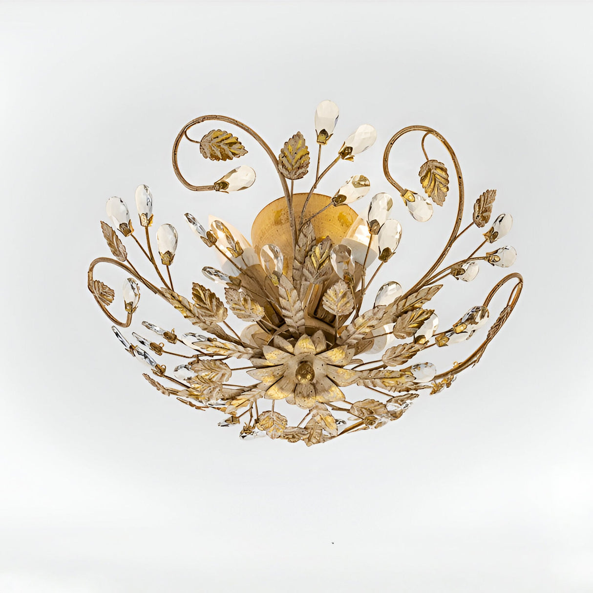 Verdi 3 Light Flush - Ivory/Gold