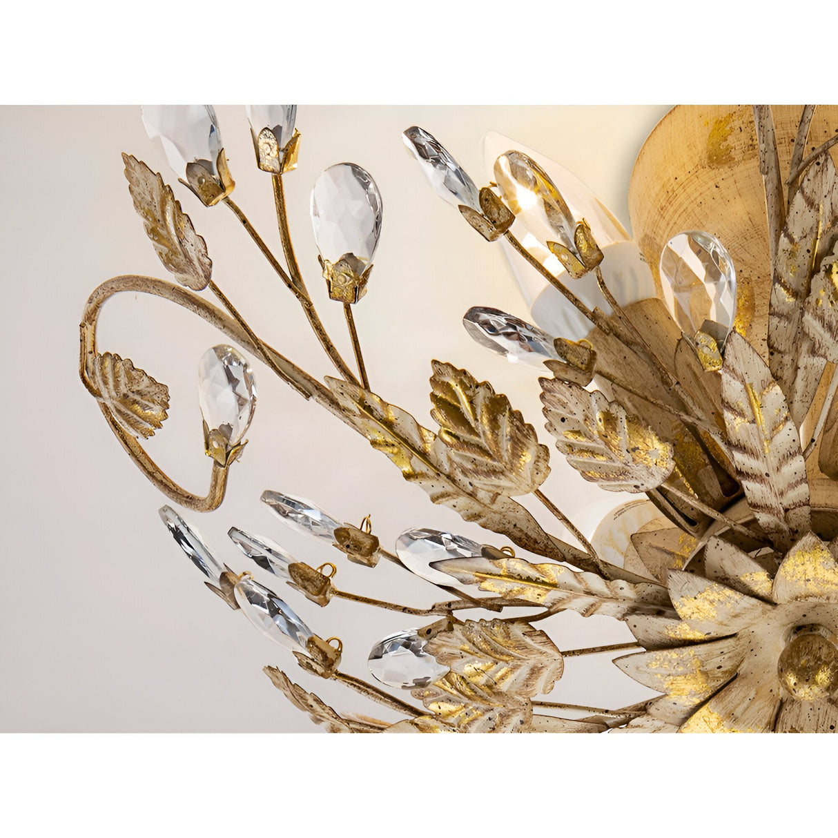 Verdi 3 Light Flush - Ivory/Gold