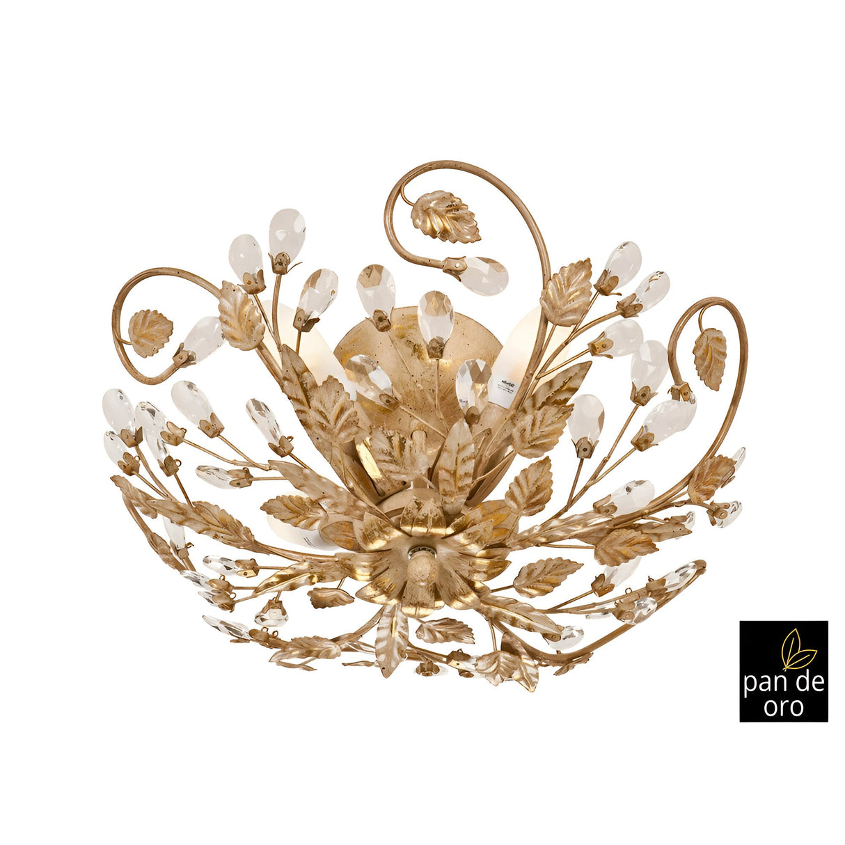 Verdi 3 Light Flush - Ivory/Gold