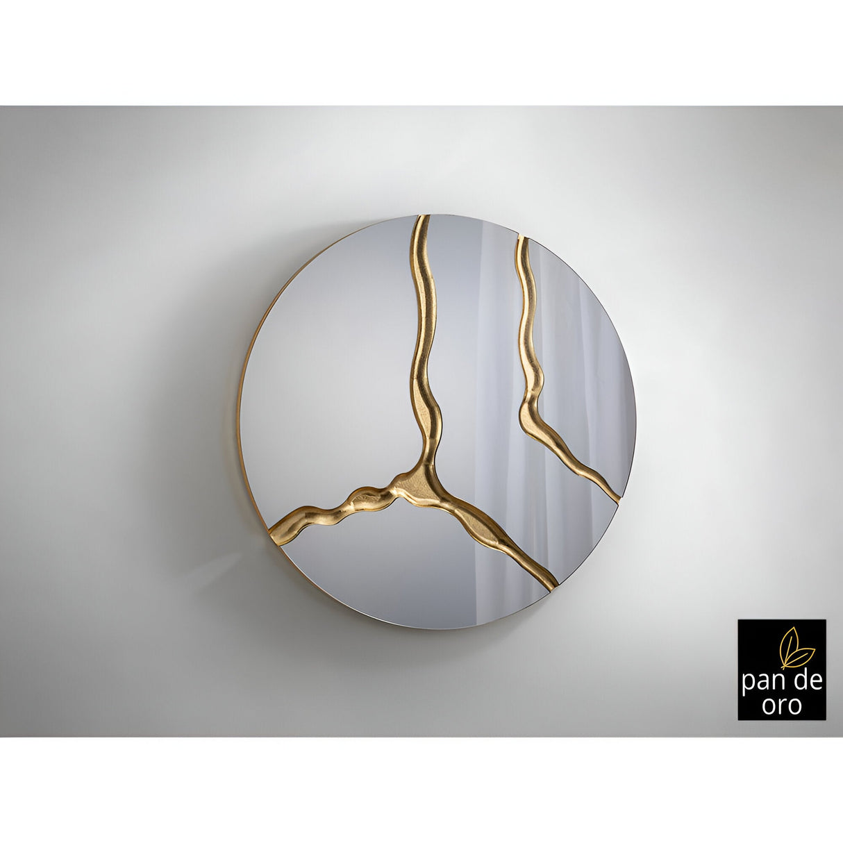 Surcos Circle Wall Mirror Gold - 100cm