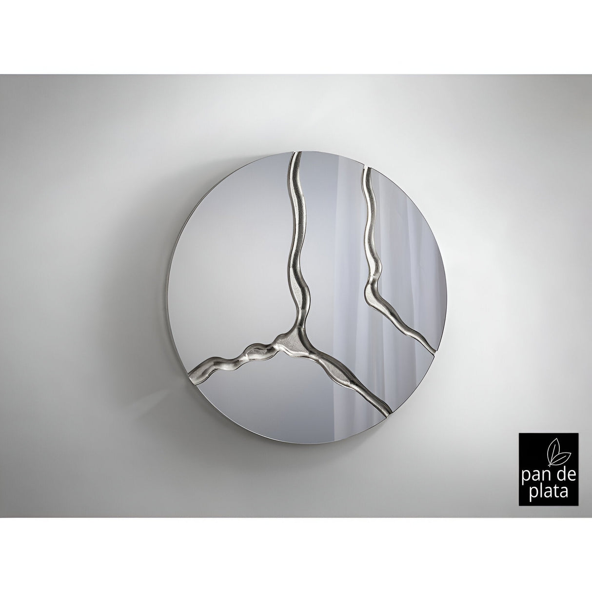 Surcos Circle Wall Mirror Silver - 100cm