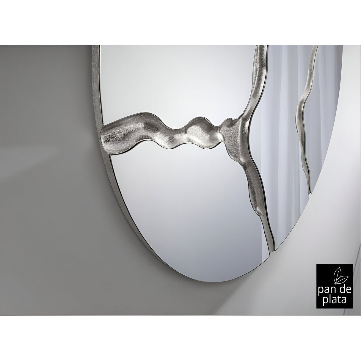 Surcos Circle Wall Mirror Silver - 100cm