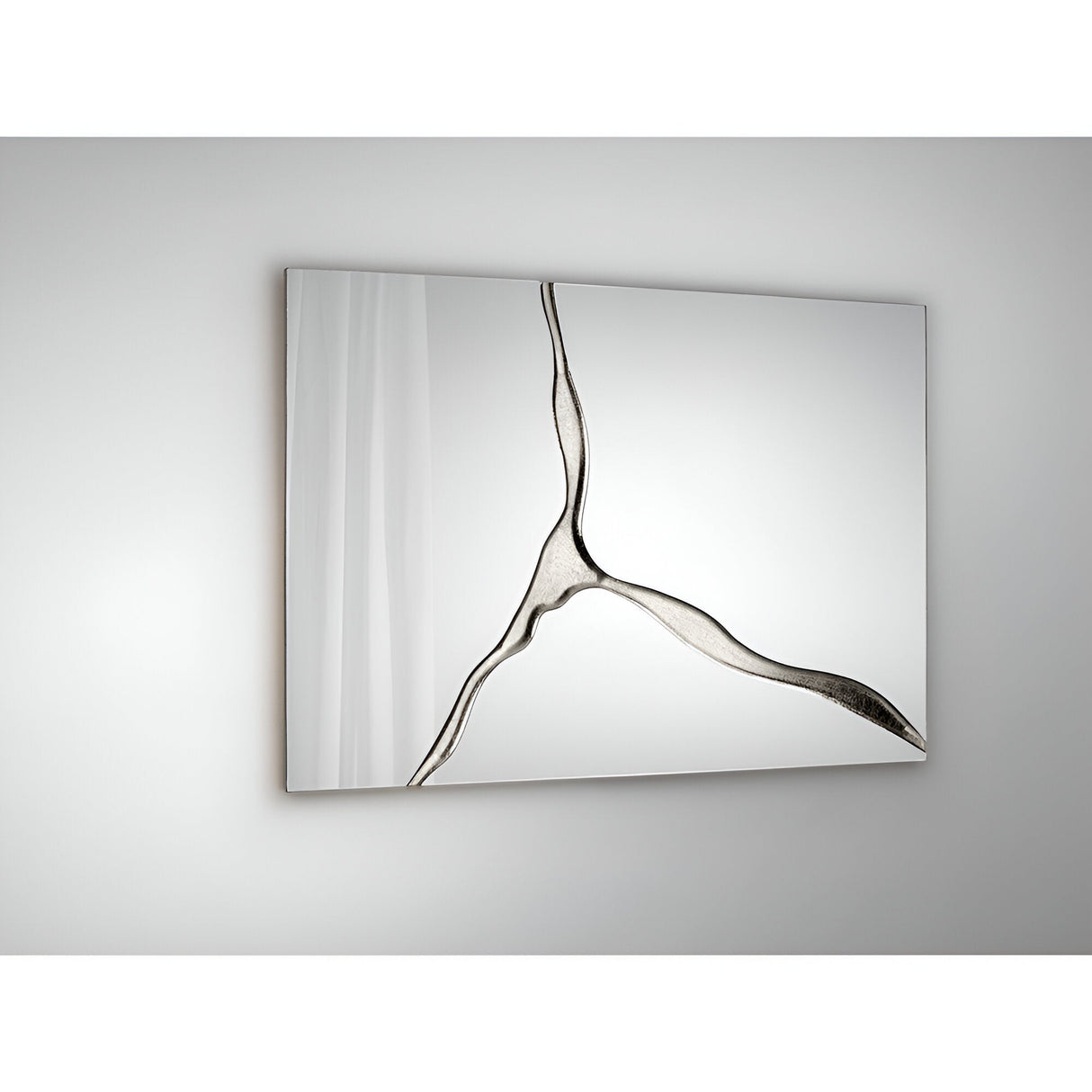 Surcos Rectangle Wall Mirror Silver - 120x80cm
