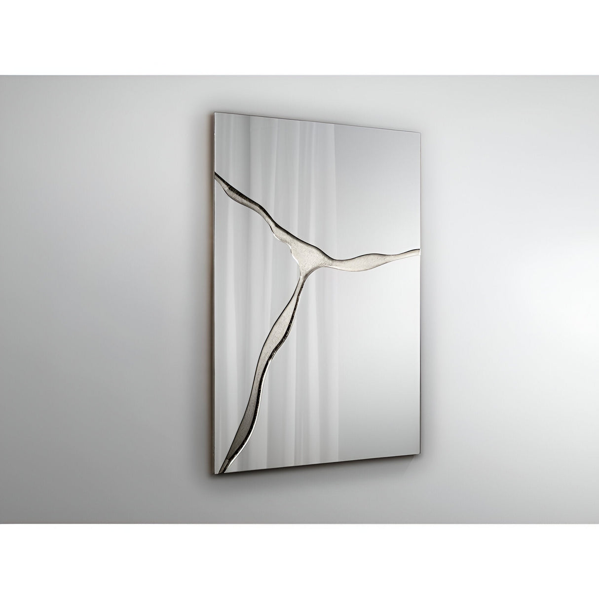 Surcos Rectangle Wall Mirror Silver - 120x80cm