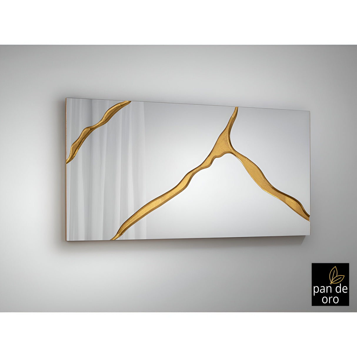 Surcos Rectangle Wall Mirror Gold - 180x80cm
