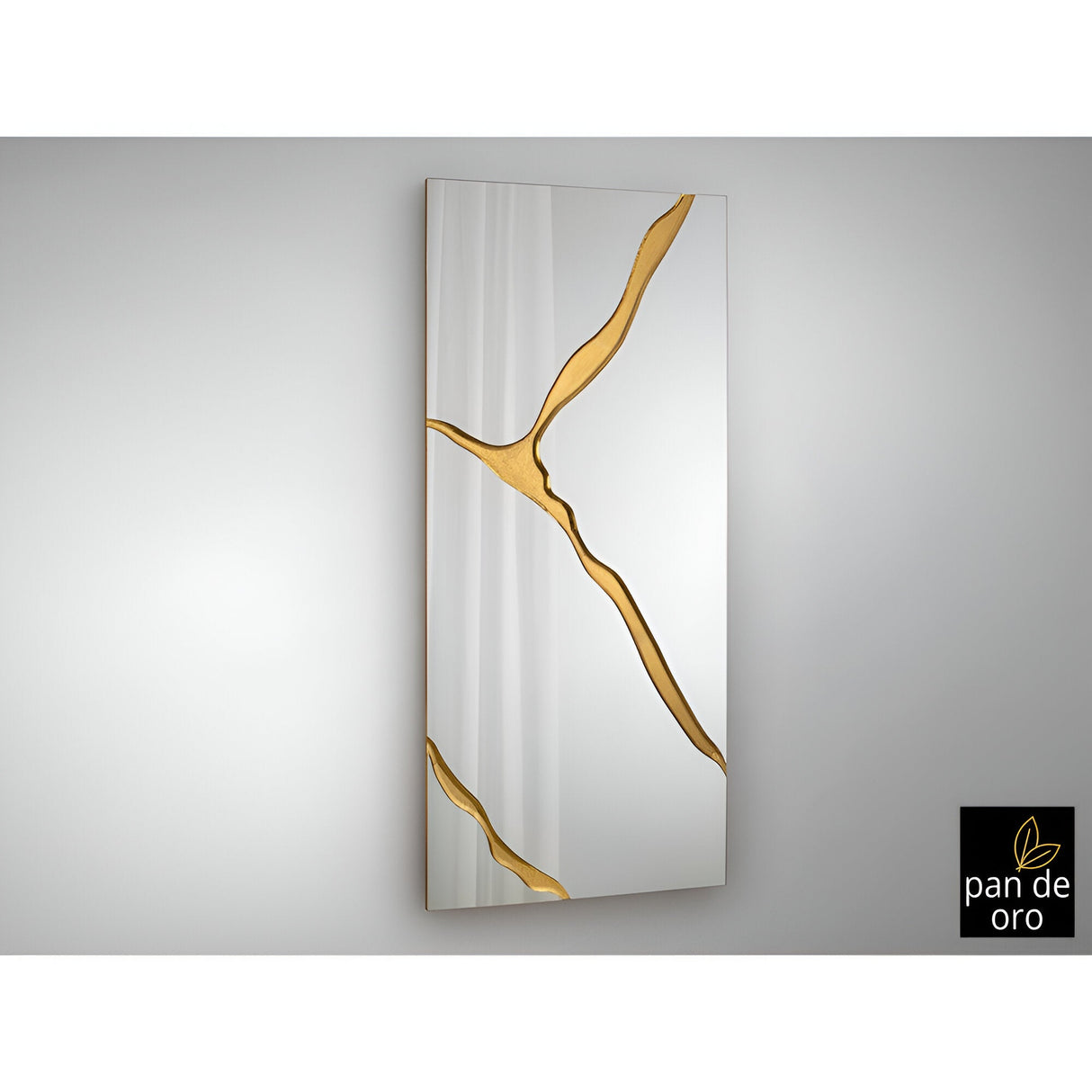 Surcos Rectangle Wall Mirror Gold - 180x80cm