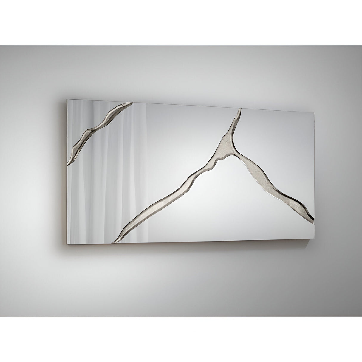 Surcos Rectangle Wall Mirror Silver - 180x80cm