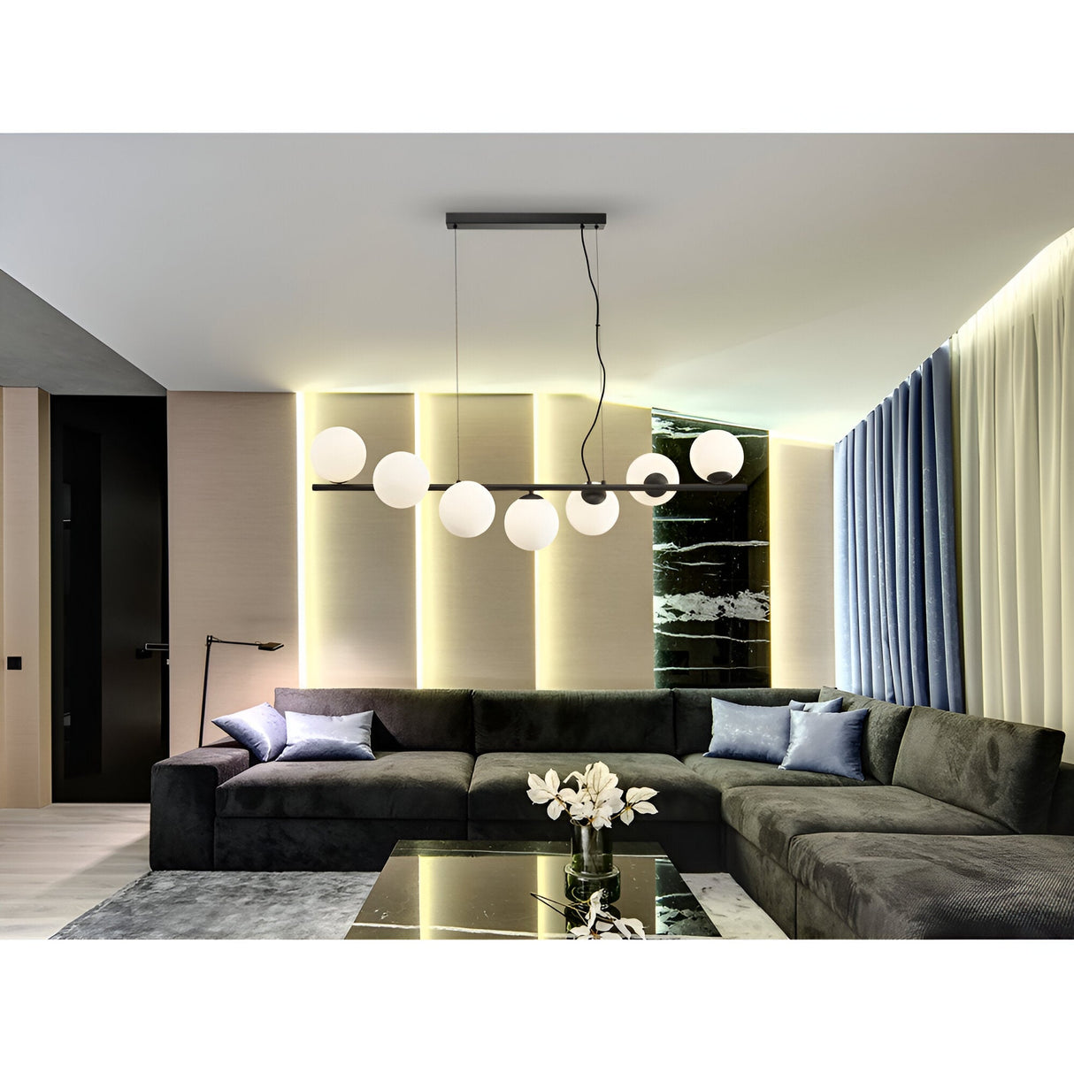 Inoa 7 Light Linear Suspension - Black/White