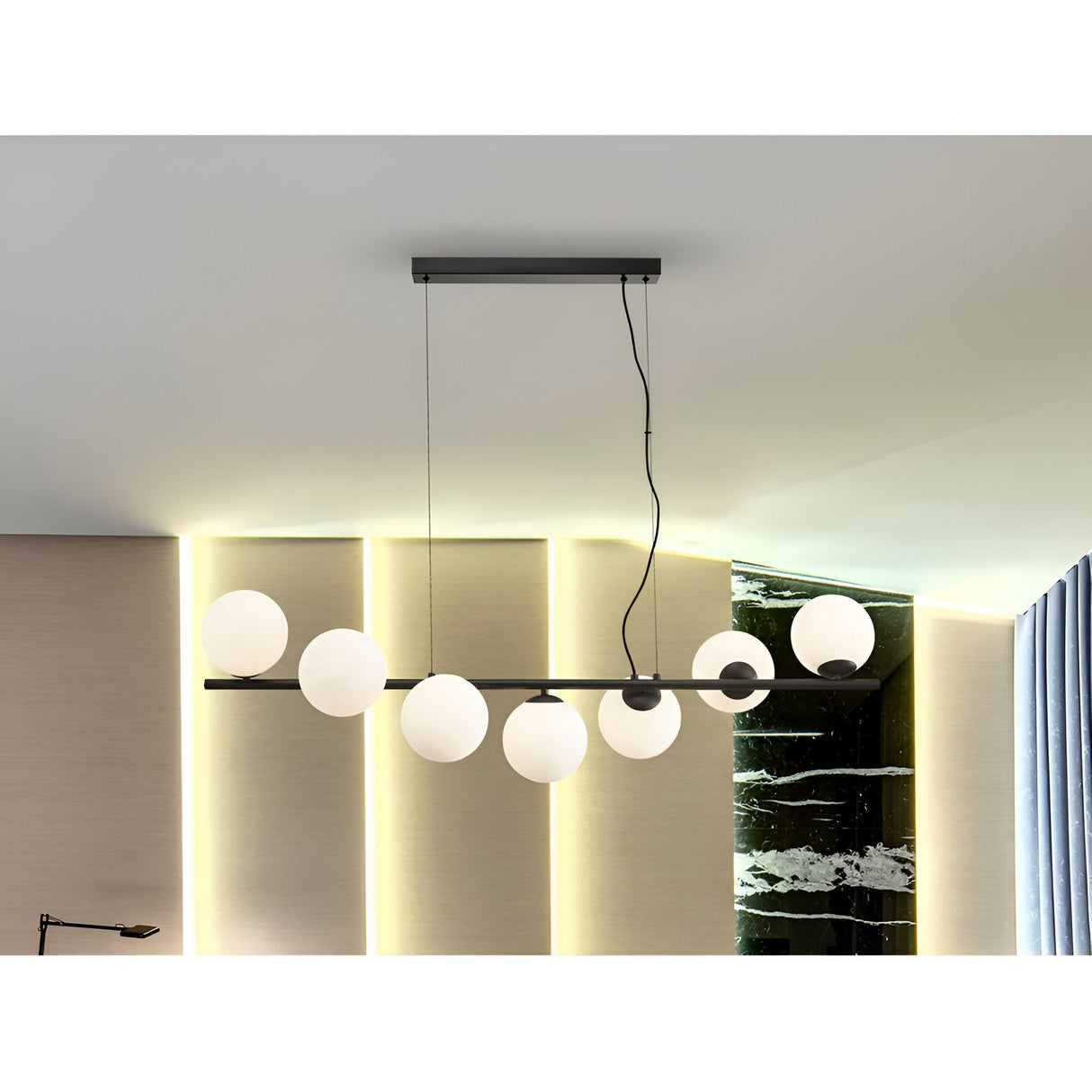 Inoa 7 Light Linear Suspension - Black/White