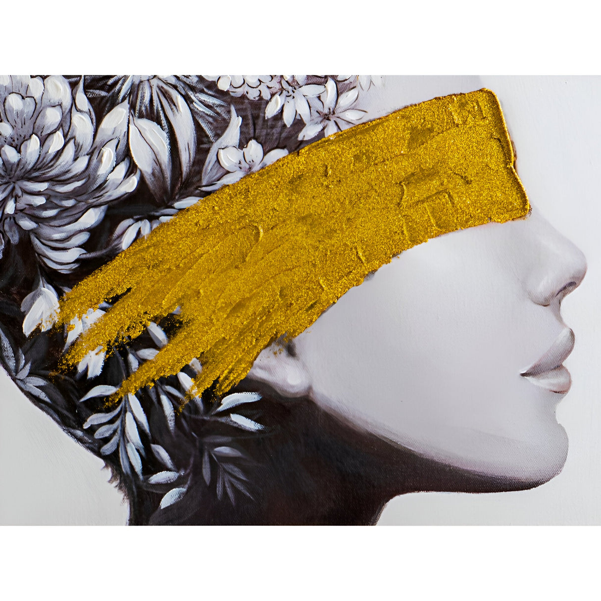 Perfil I Floral Profile Acrylic Painting - 90x120cm