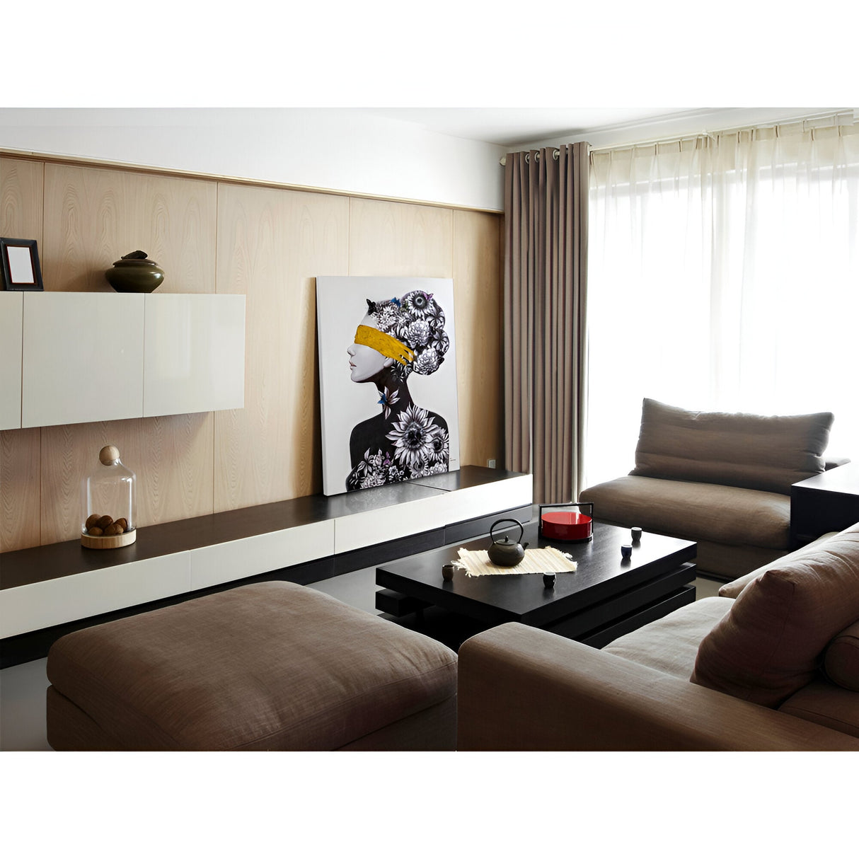 Perfil II Floral Profile Acrylic Painting - 90x120cm