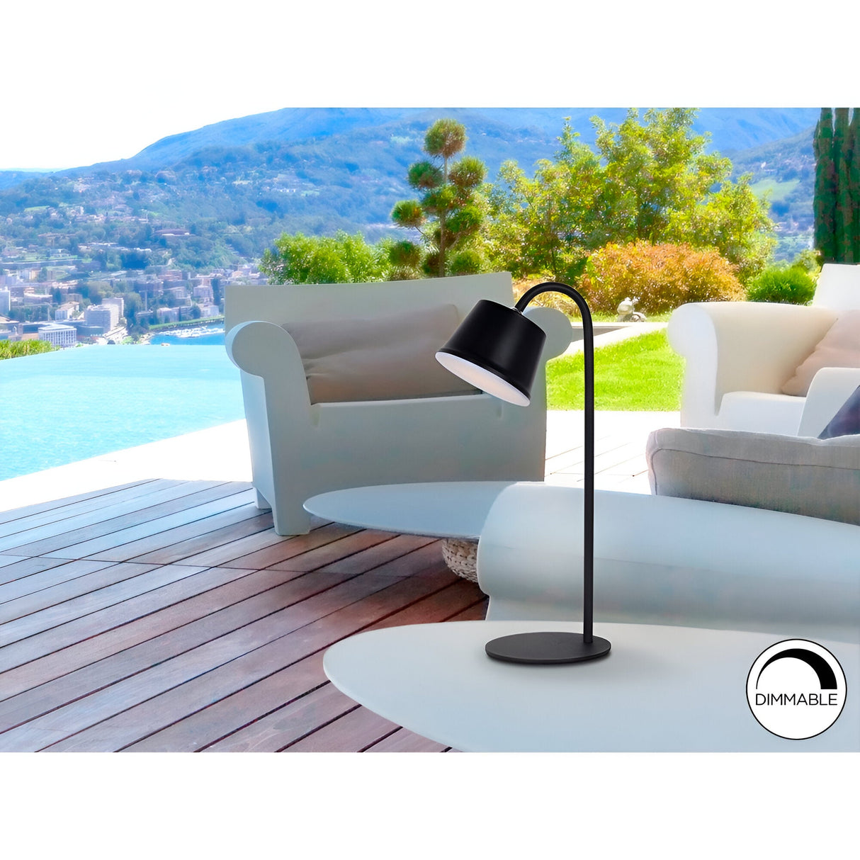 Cuco Outdoor LED Table Lamp 3W 3000W - Black