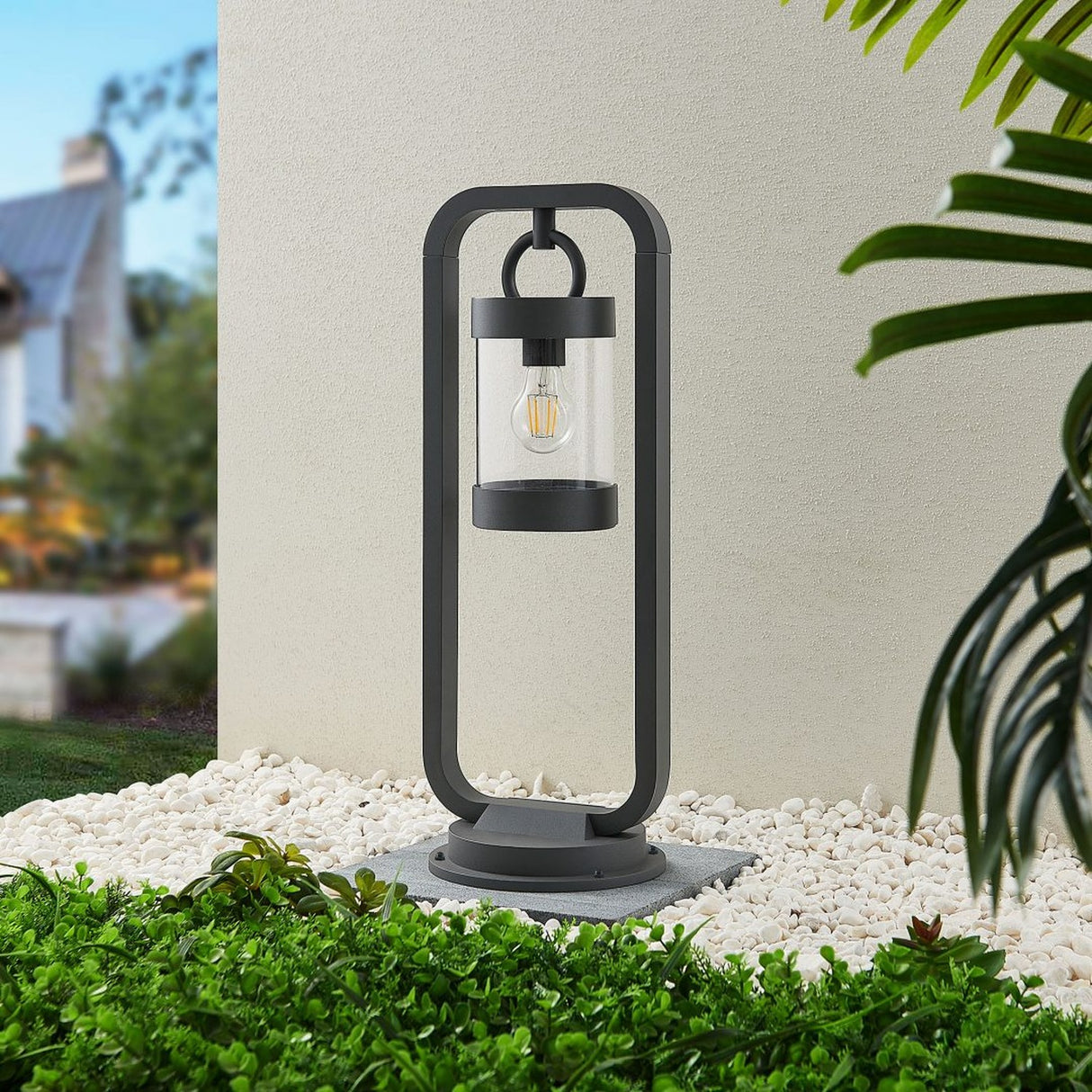 Sambesi Lantern 60cm Outdoor Lamp Post – Anthracite