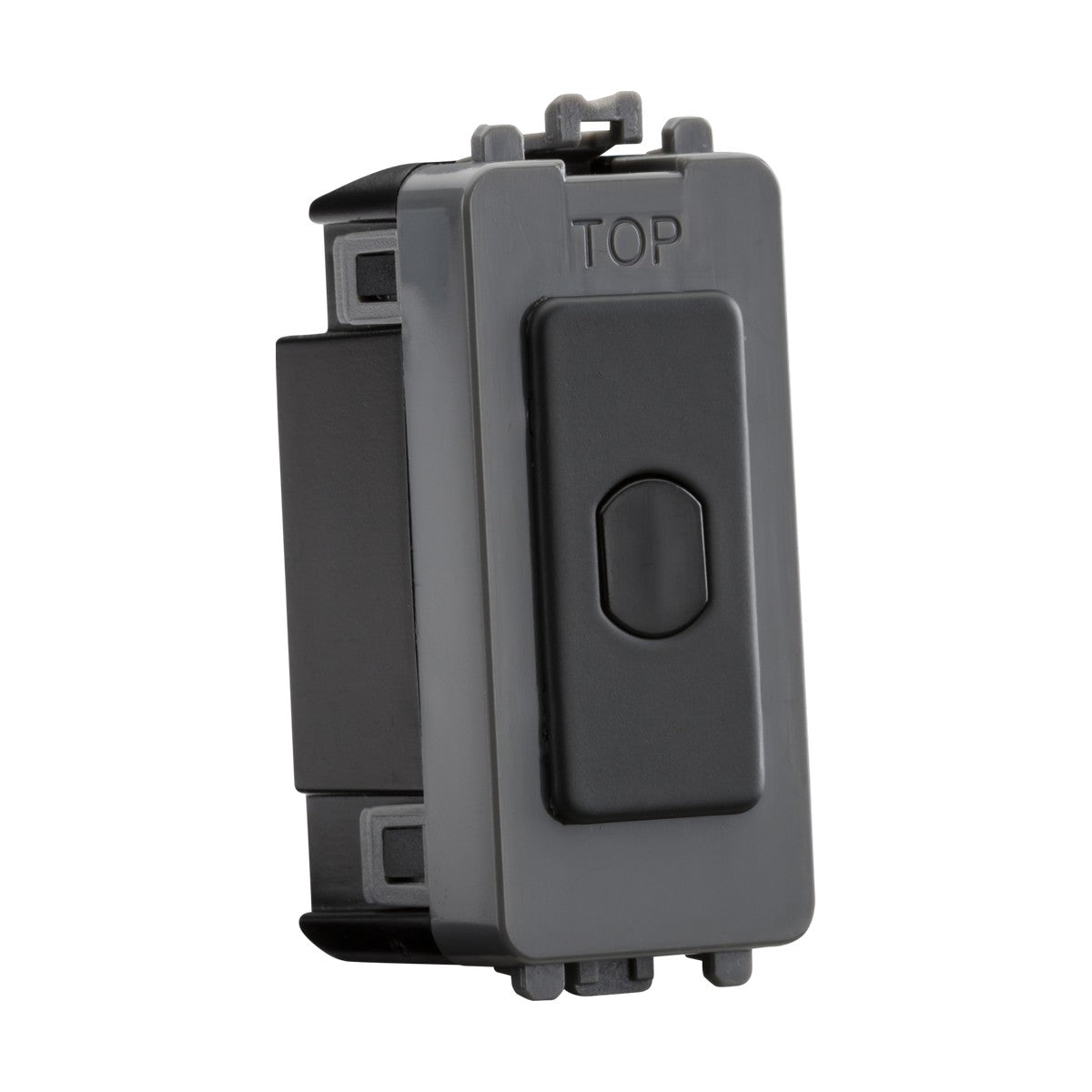 1G 1-way 10-200W (10-100W LED) trailing edge dimmer (Press Type) - anthracite