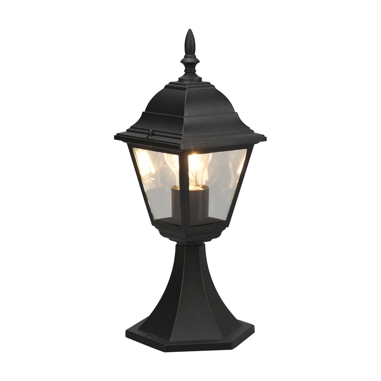 Livenza Lantern 39cm Outdoor Lamp Post – Matt Black