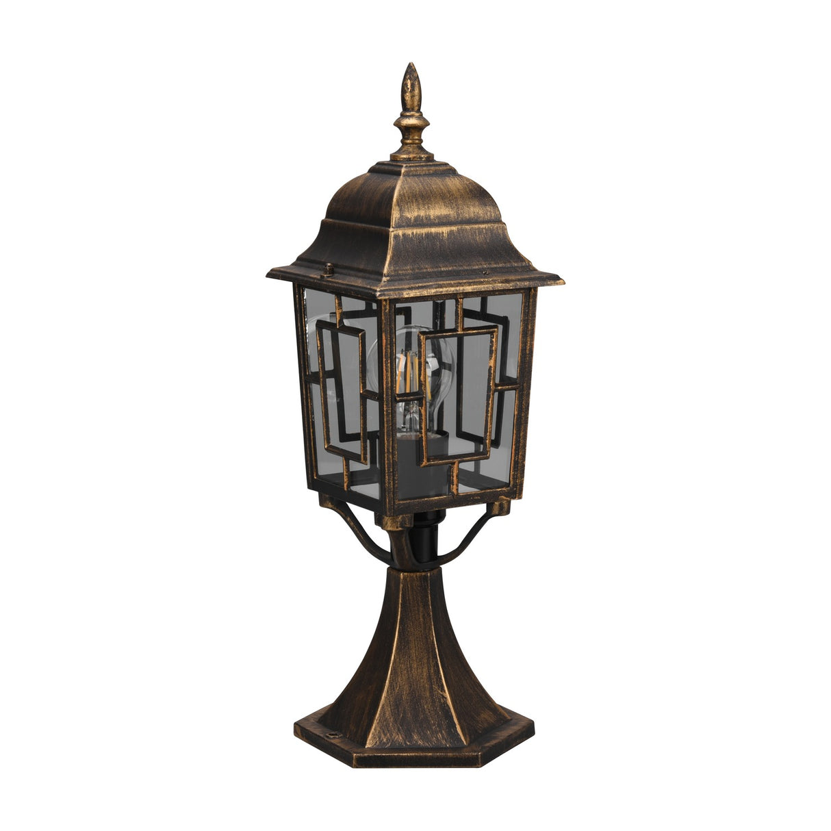 Volturno Lantern 47cm Outdoor Lamp Post – Antique Rust