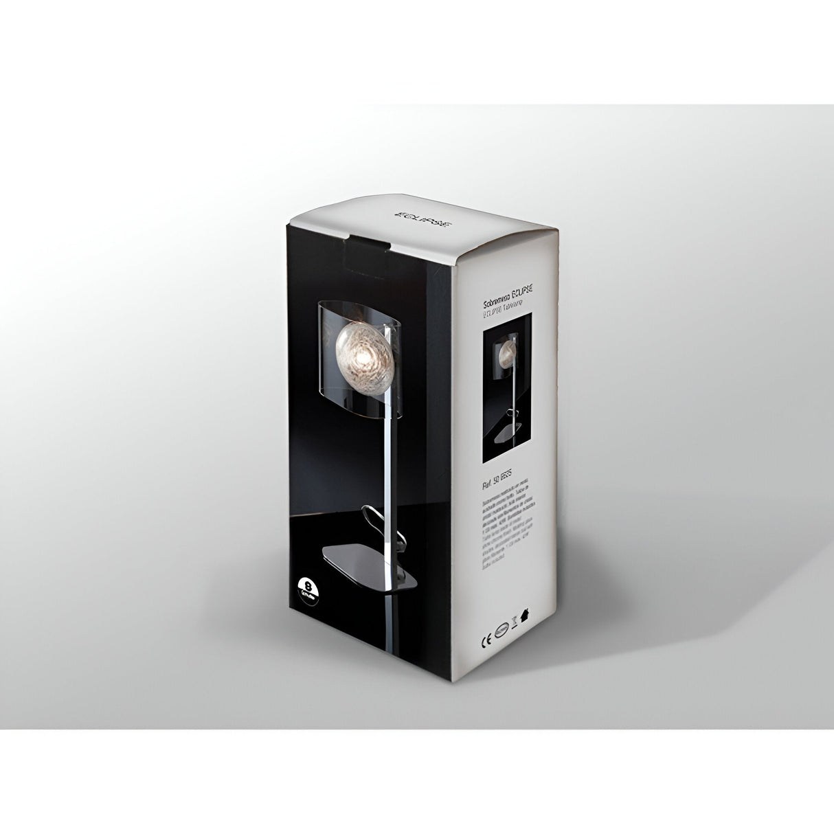 Eclipse Glass Table Lamp - Chrome