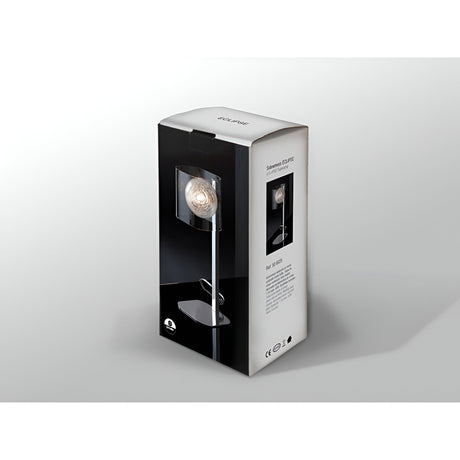 Eclipse Glass Table Lamp - Chrome