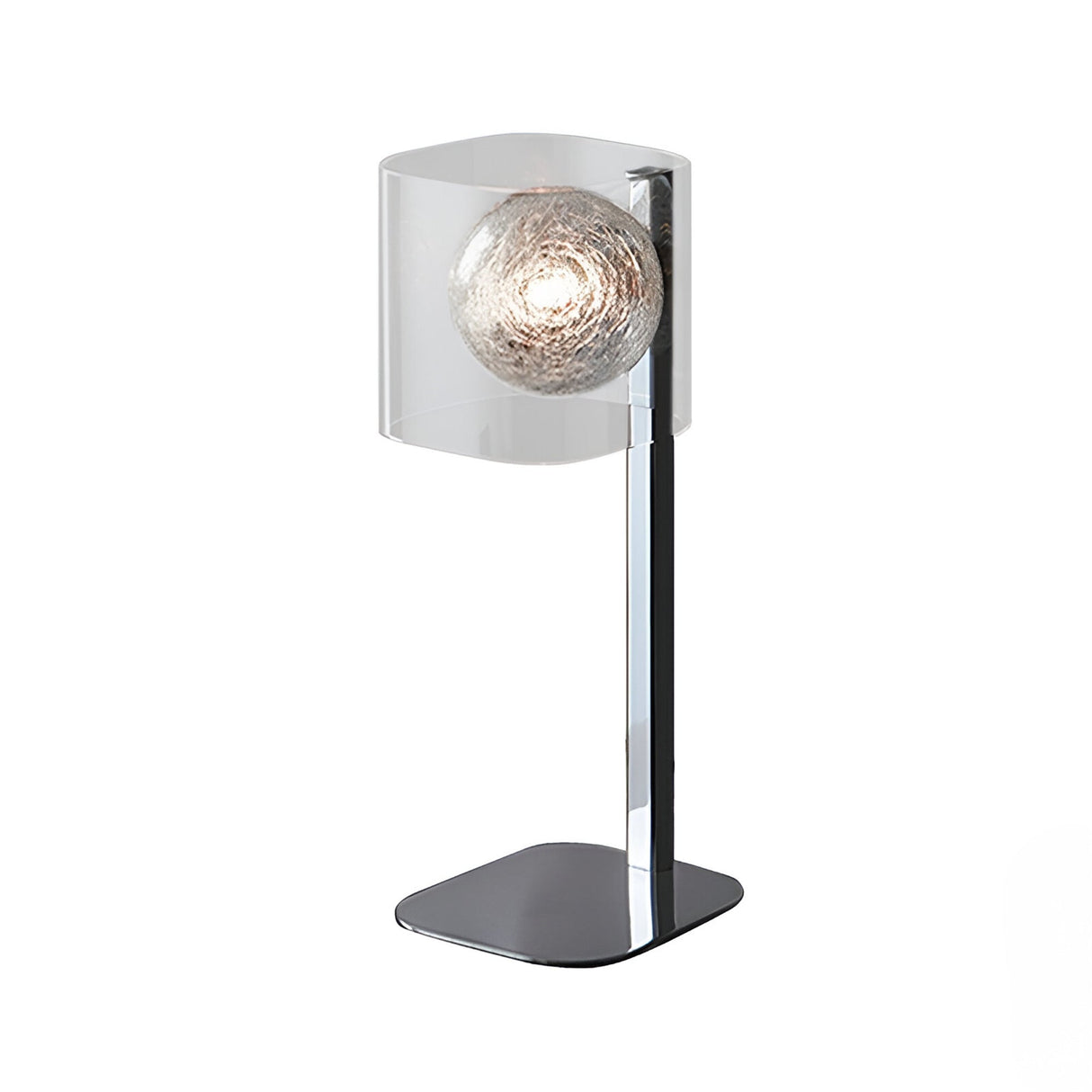 Eclipse Glass Table Lamp - Chrome