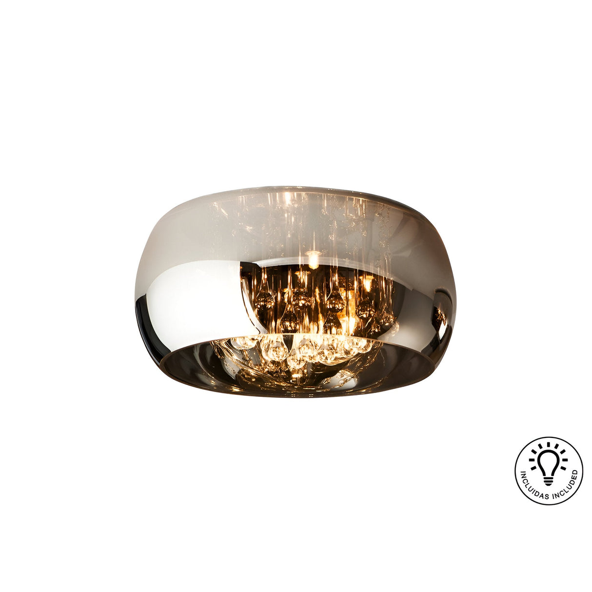 Argos 6 Light Small Flush - Brown