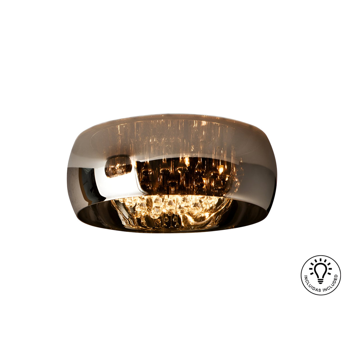 Argos 6 Light Large Flush - Brown