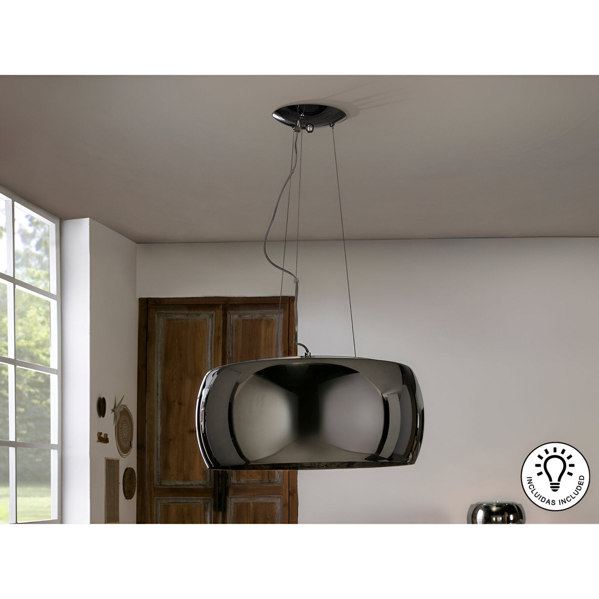 Argos 6 Crystal Light Pendant - Brown