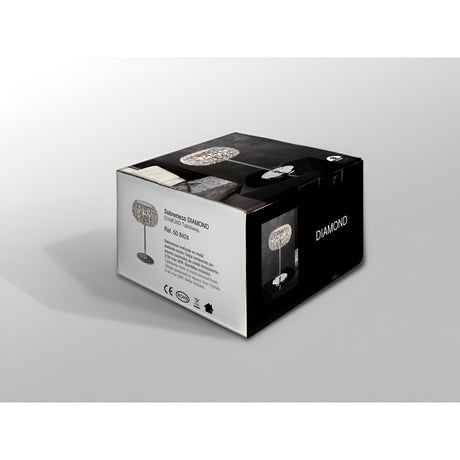 Diamond Crystal Table Lamp - Chrome