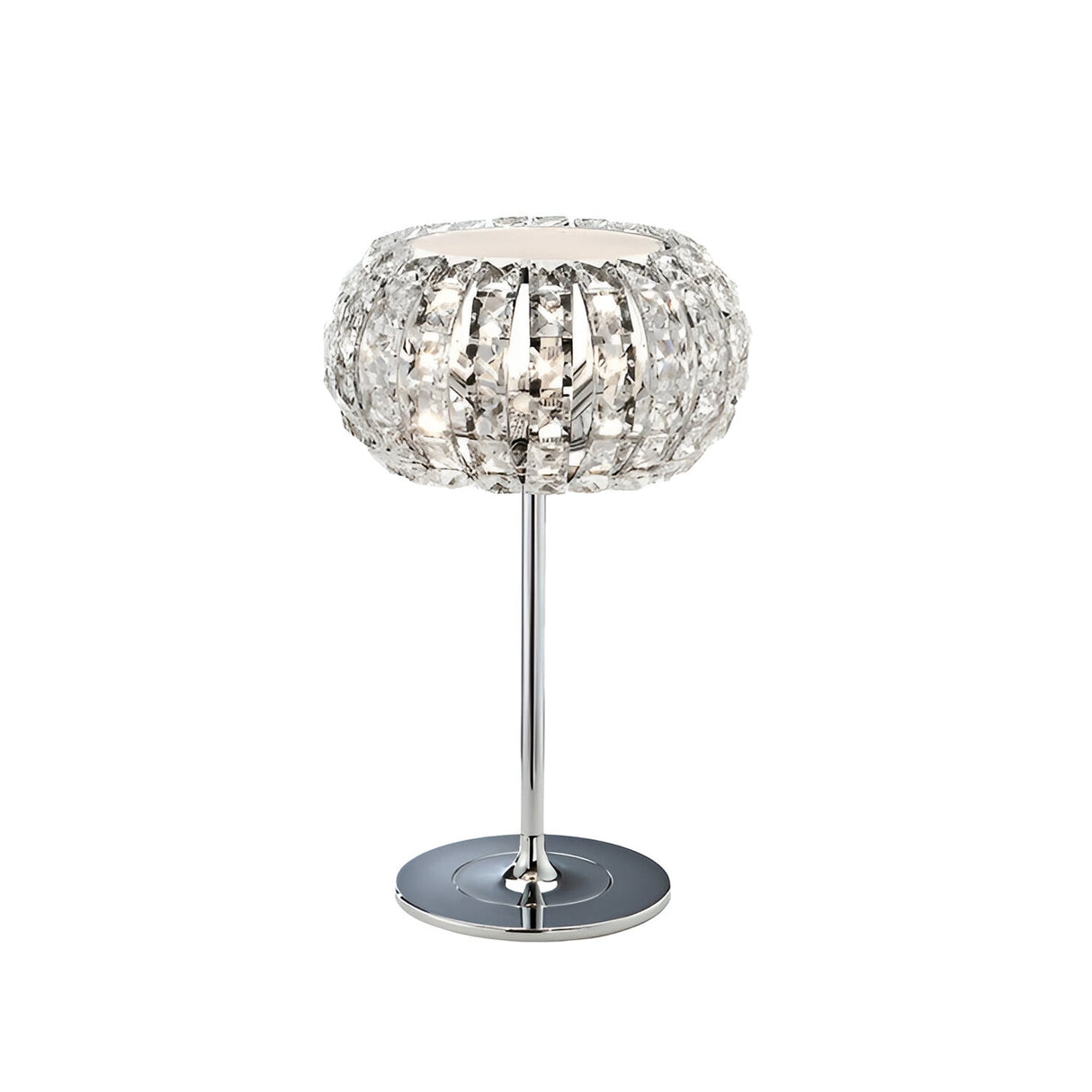Diamond Crystal Table Lamp - Chrome