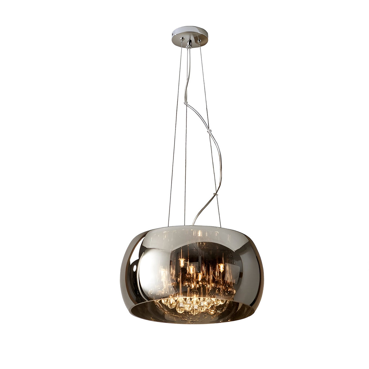 Argos 5 Light Crystal Pendant - Brown (With Remote Control)