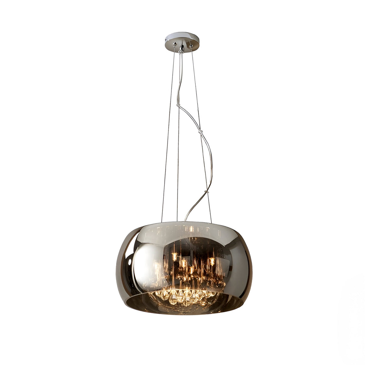 Argos 5 Crystal Light Pendant - Brown
