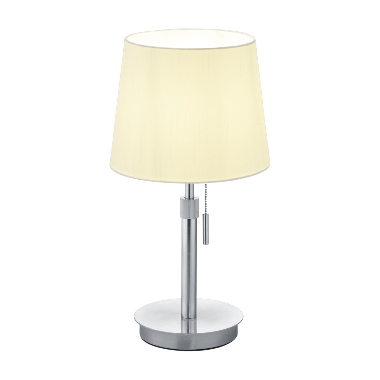 Lyon Fabric Table Lamp – Satin Nickel
