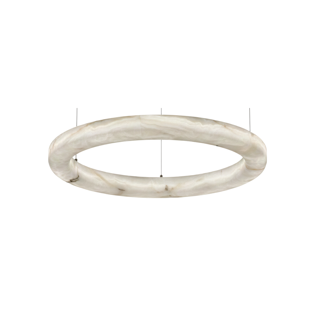 Orbis Small LED Alabaster Semi-Flush Ceiling Light – Soft White