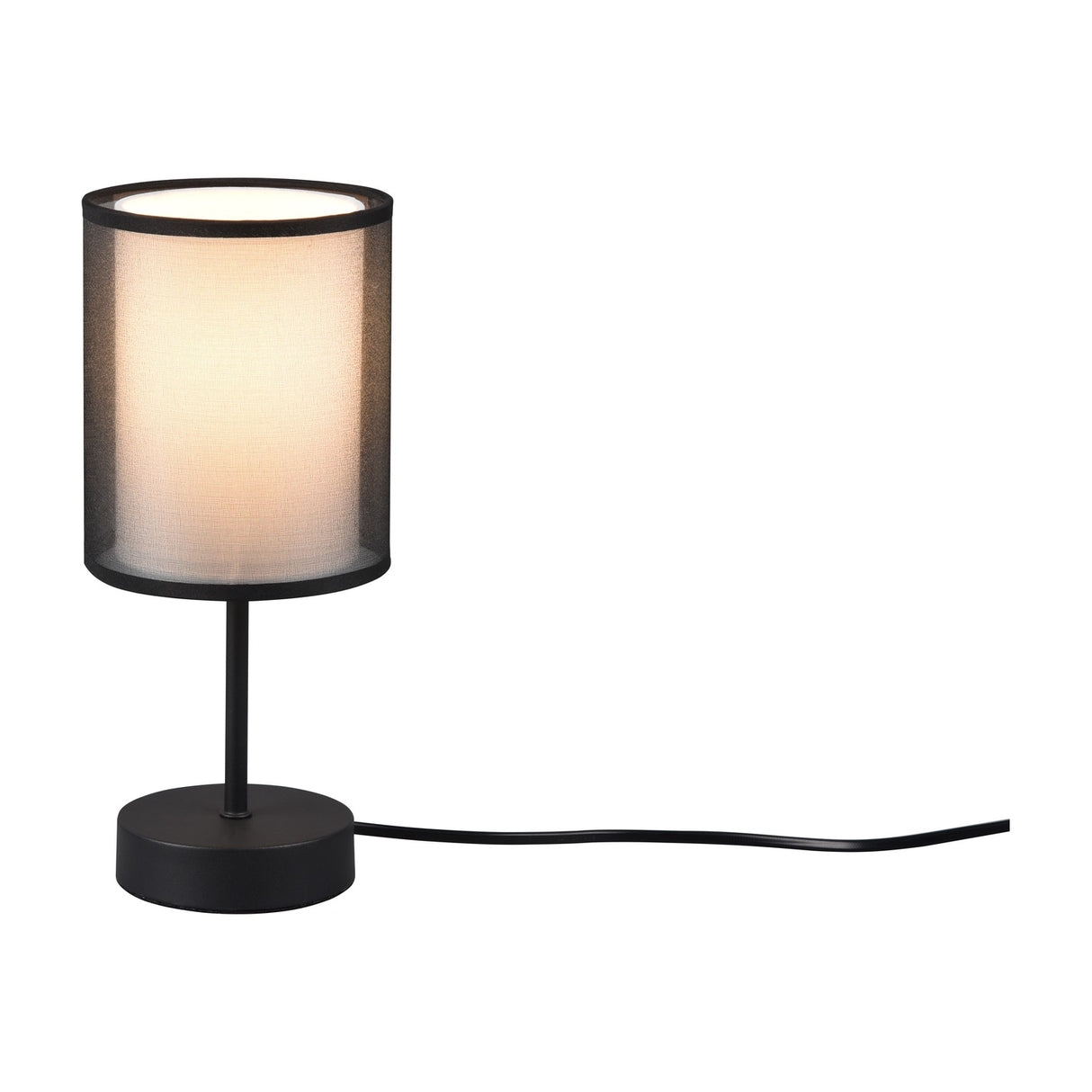 Burton 2 Light Fabric Table Lamp – Matt Black